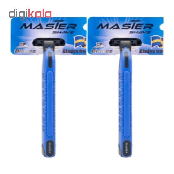 خود تراش مستر شیو مدل 03-Blue بسته 2 عددی - 2