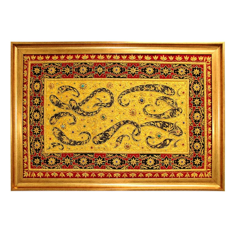تابلو فرش جواهر مدل paisley