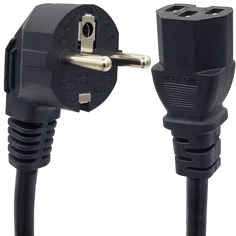 کابل برق سه پین منبع تغذیه کامپیوتر مدل 16A power طول 1.5 متر