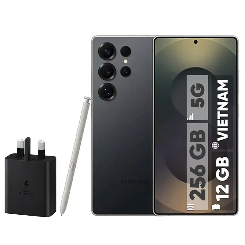 گوشی موبایل سامسونگ مدل Galaxy S25 Ultra دو سیم کارت ظرفیت 256 گیگابایت و رم 12 گیگابایت – پک ویتنام – به همراه شارژر 45 وات سامسونگ