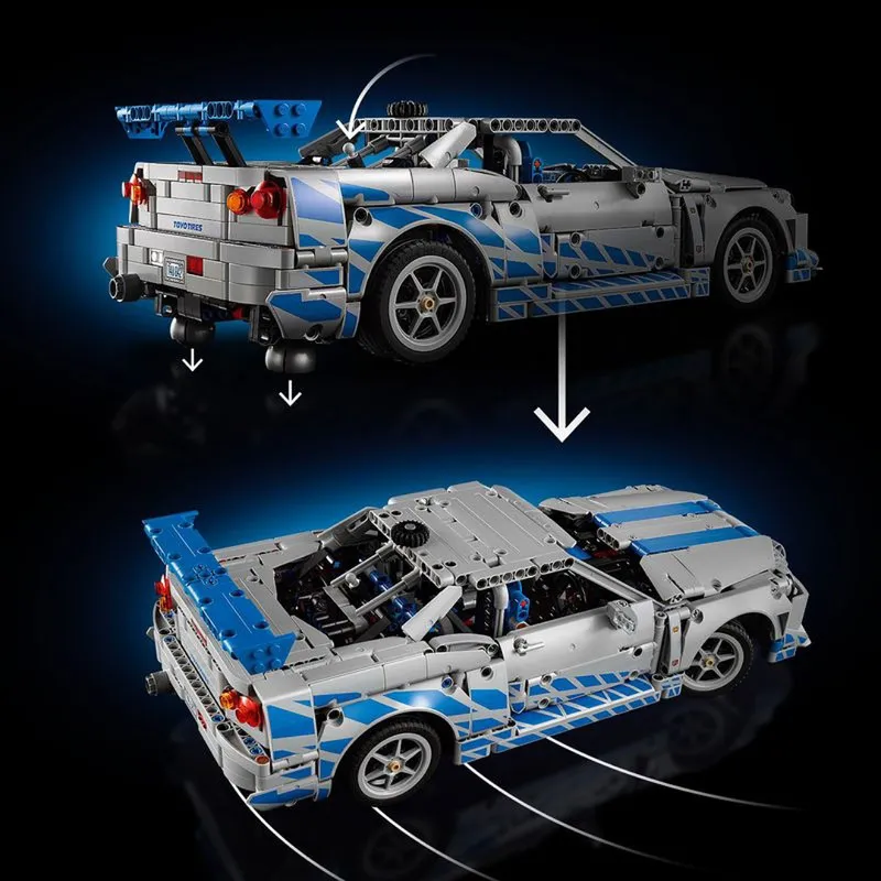 لگو سری تکنیک مدل 2 Fast 2 Furious Nissan Skyline GT-R (R34) Car کد 42210 - 2