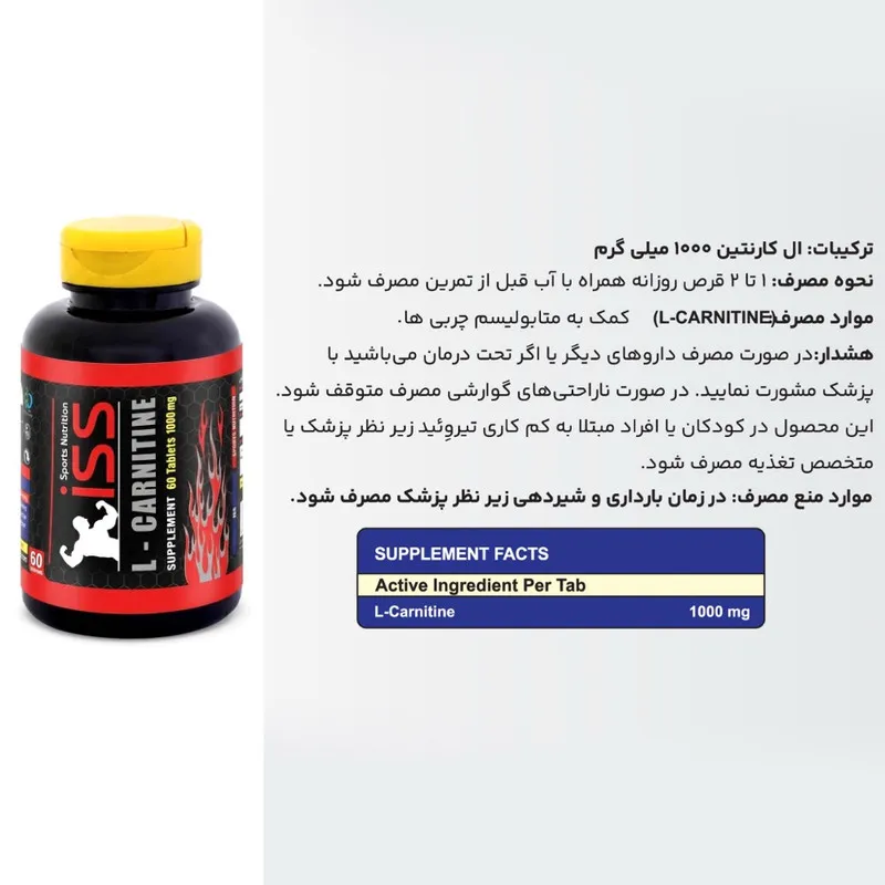 ال کارنتین آی اس اس – 1000 میلی گرم بسته 60 عددی - 2