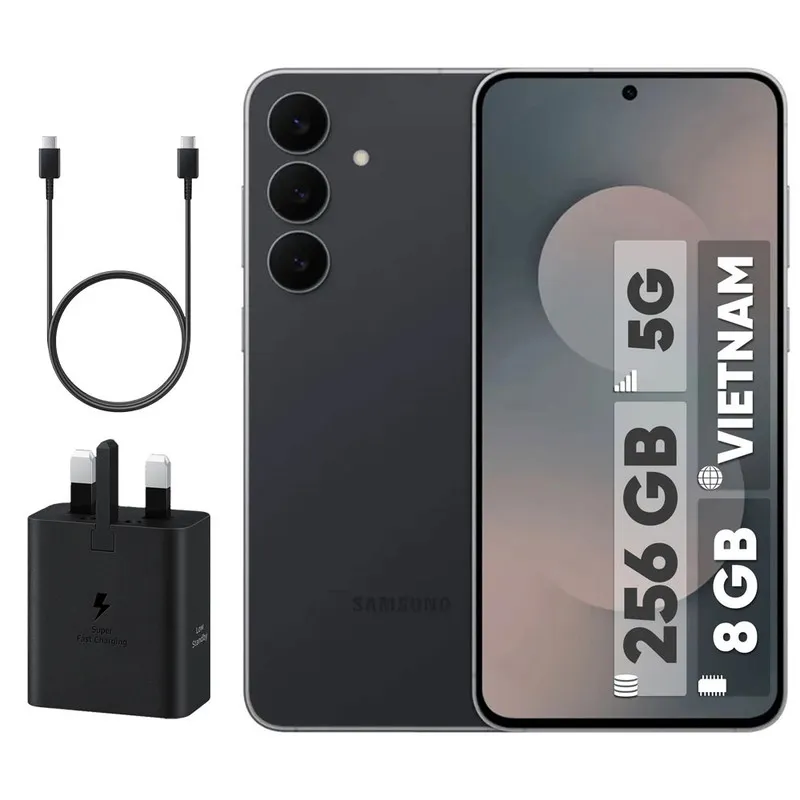 گوشی موبایل سامسونگ مدل Galaxy S25 FE دو سیم کارت ظرفیت 256 گیگابایت و رم 8 گیگابایت – ویتنام – به همراه شارژر 45 وات سامسونگ و کابل شارژ USB-C به طول 1.8 متر