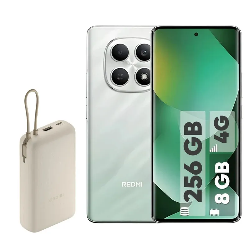 گوشی موبایل شیائومی مدل Redmi Note 15 4G دو سیم کارت ظرفیت 256 گیگابایت و رم 8 گیگابایت به همراه پاوربانک 33 وات شیائومی مدل PB2030MI ظرفیت 20000 میلی آمپر ساعت