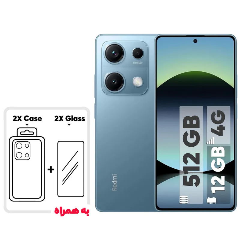 گوشی موبایل شیائومی مدل Redmi Note 14s دو سیم کارت ظرفیت 512 گیگابایت و رم 12 گیگابایت – به همراه دو عدد کاور و دو عدد محافظ صفحه نمایش