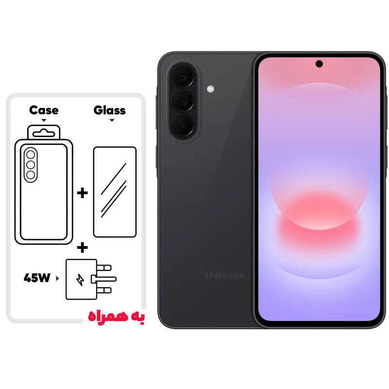 گوشی موبایل سامسونگ مدل Galaxy A37 دو سیم‌کارت ظرفیت 256 گیگابایت و رم 8 گیگابایت – ویتنام – به همراه یک عدد شارژر 45 وات سامسونگ، یک عدد کابل UBS-C به طول 1.8 متر، یک عدد کاور سیلیکونی و یک عدد محافظ صفحه نمایش