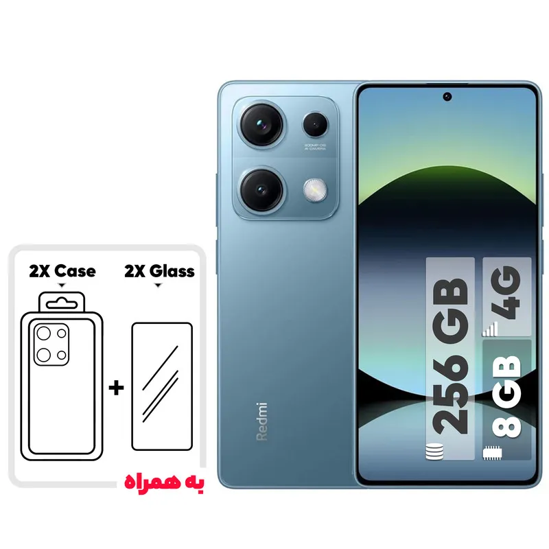 گوشی موبایل شیائومی مدل Redmi Note 14s دو سیم کارت ظرفیت 256 گیگابایت و رم 8 گیگابایت – به همراه 2 عدد کاور  و 2 عدد محافظ صفحه نمایش