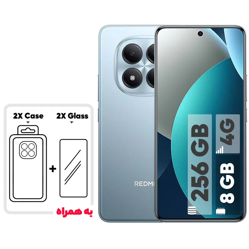 گوشی موبایل شیائومی مدل Redmi Note 15 Pro 4G دو سیم کارت ظرفیت 256 گیگابایت و رم 8 گیگابایت – به همراه 2 عدد کاور و 2 عدد محافظ صفحه نمایش