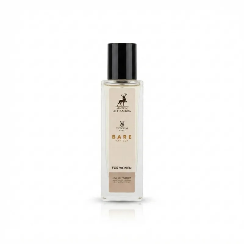 عطر جیبی زنانه بیر وانیل مدل e04 با رایحه معتدل و حجم ۳۵ میلی لیتر با نت اولیه زعفرانی و نت پایانی شیر و وانیل