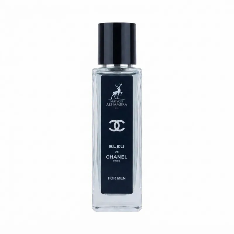 عطر جیبی مردانه بلو شنل مدل e70 با رایحه معتدل و حجم ۳۵ میلی لیتر و نت اولیه لیمویی و نت پایانی شرقی