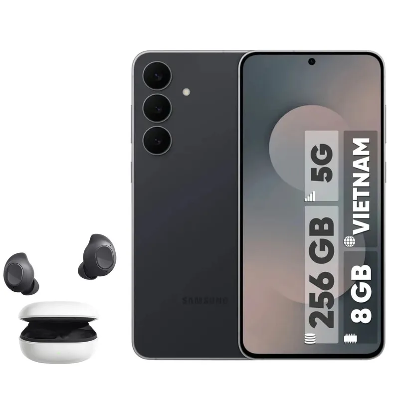گوشی موبایل سامسونگ مدل Galaxy S25 FE دو سیم کارت ظرفیت 256 گیگابایت و رم 8 گیگابایت – ویتنام – به همراه هدفون بلوتوثی سامسونگ مدل Galaxy Buds FE
