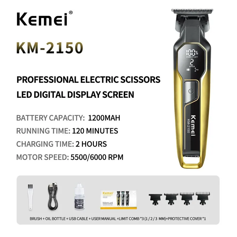 ماشین اصلاح موی سر و صورت شارژی کیمی مدل km-2150 - 3