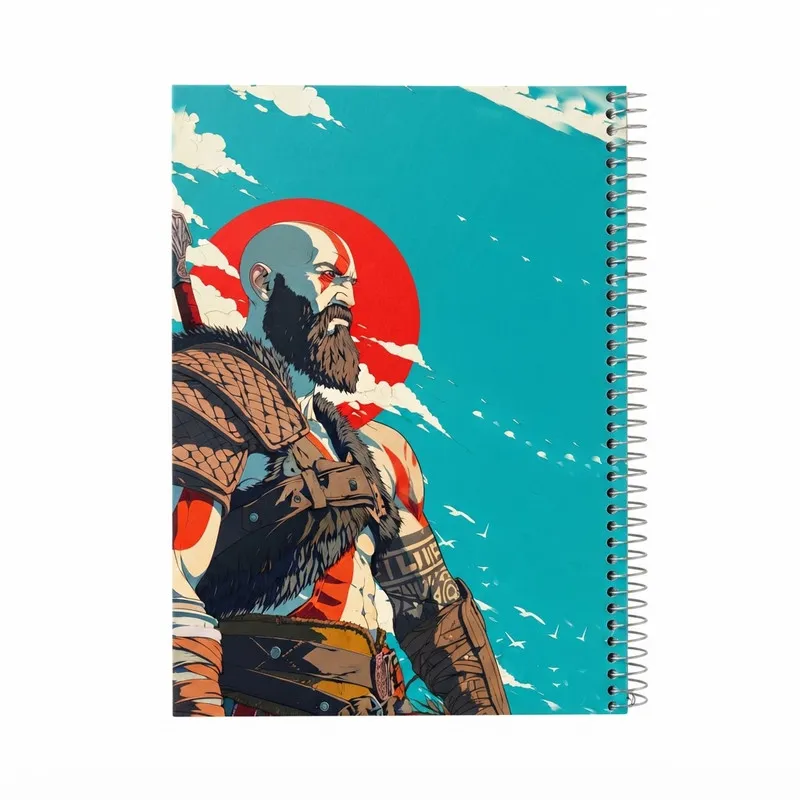 دفتر مشق 80 برگ سیمی مدل GOD OF WAR کد 26