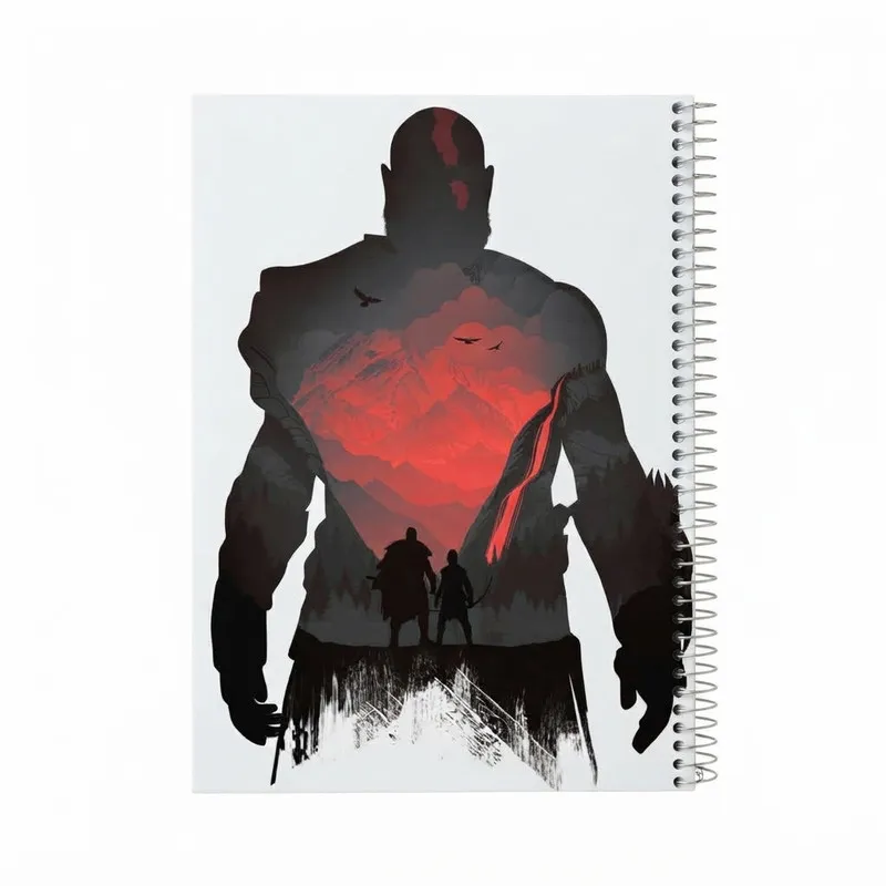 دفتر مشق 80 برگ سیمی مدل GOD OF WAR کد 33