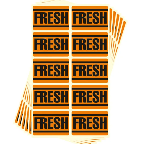 برچسب مدل محصولات تازه طرح Fresh – بسته 100 عددی