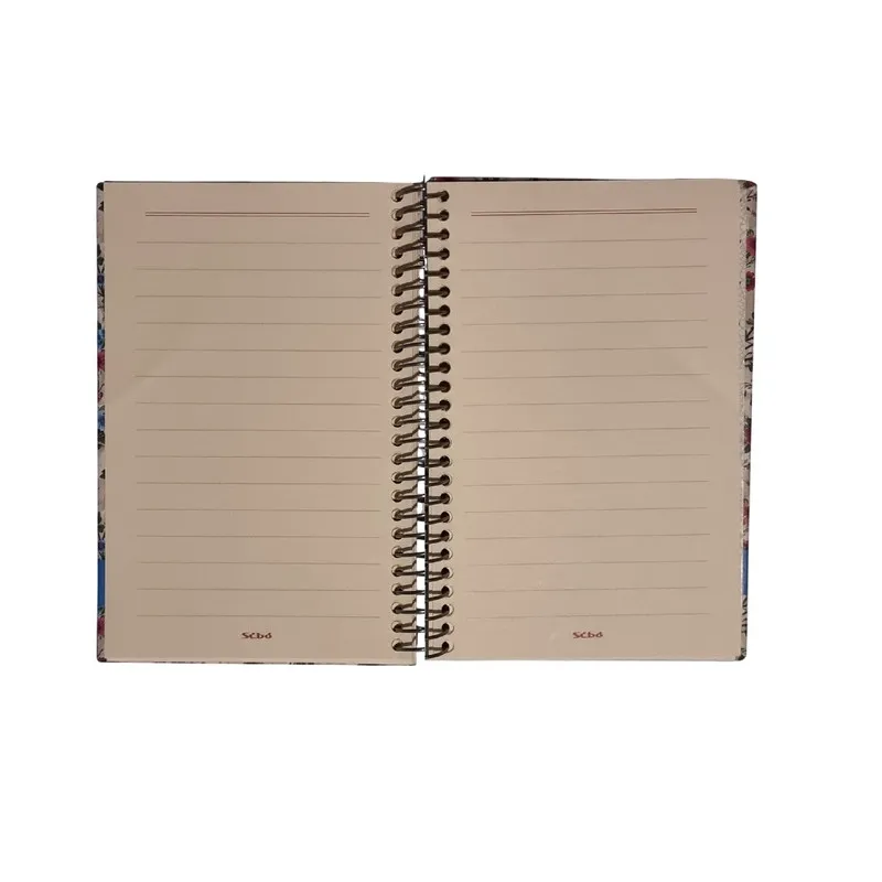 دفترچه یادداشت سیمی 100 برگ سیبو مدل 1/8 طرح هندسی لوزی کد3-71 - 3