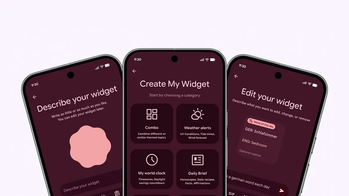 معرفی اپلیکیشن Create My Widget؛ ساخت ویجت با هوش مصنوعی جمینای
